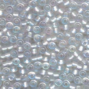 Miyuki Seed Bead - 6-93637 Pearlized Crystal AB/White